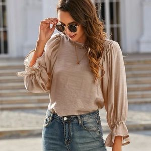 Flounce Sleeve Blouse